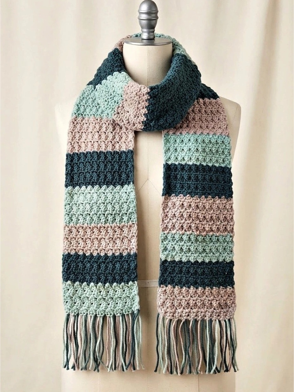 Handmade crocheted scarf